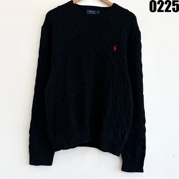 폴로 랄프로렌 꽈배기 케이블 니트 스웨터 XL 