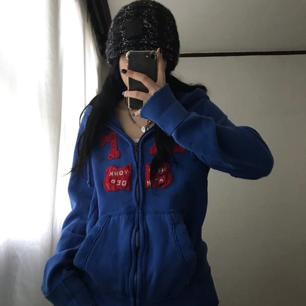 아베크롬비 블루 후드집업