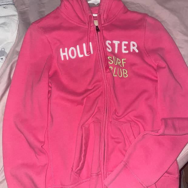 홀리스터 핫핑크 y2k 후드집업 S