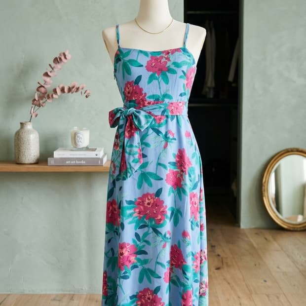 [ZARA] 화사한 플라워 패턴 슬립 롱 원피스 (상태 최상)