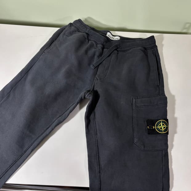 S 스톤아일랜드 먹색 카고 스웻 조거팬츠