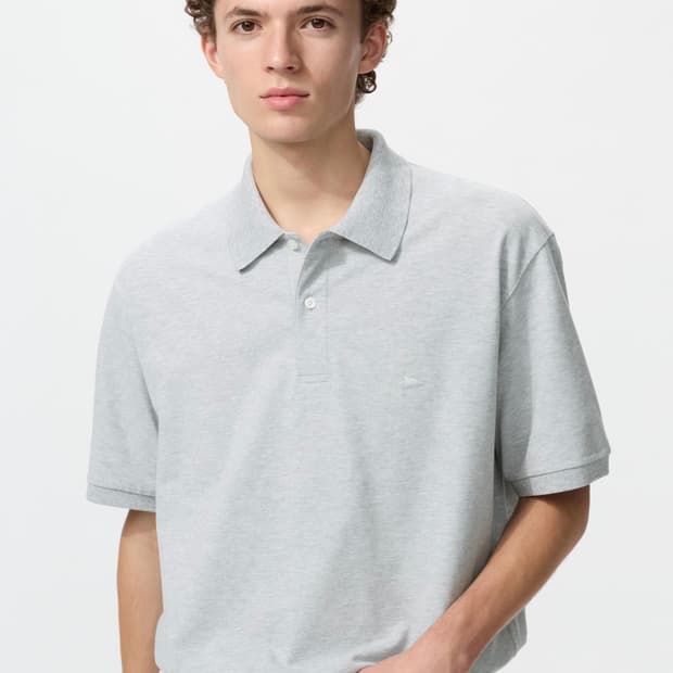 [4XL] 유니클로 JW ANDERSON 드라이피케폴로셔츠 그레이