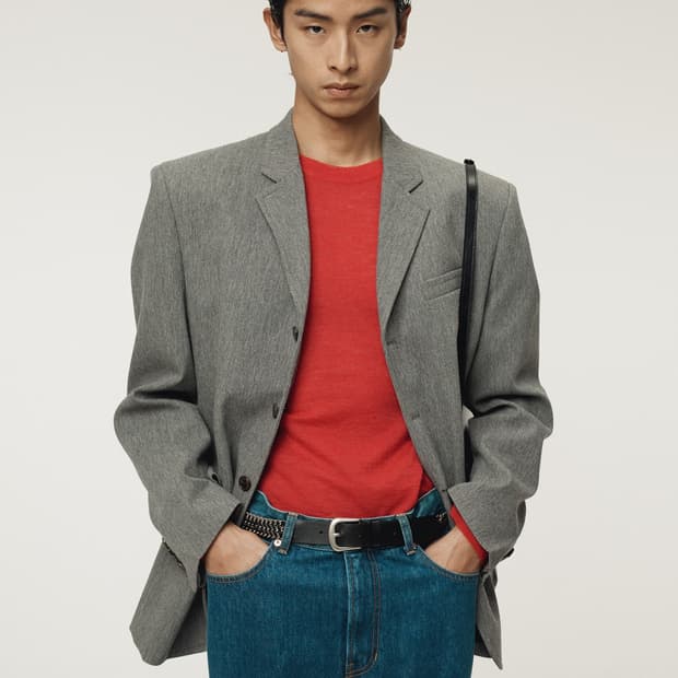 렉토 25FW 퀸시 울 싱글 자켓 멜란지 그레이