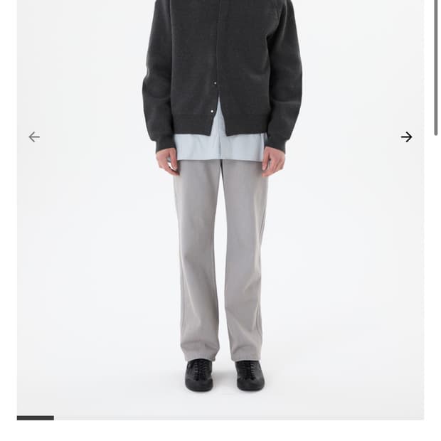 [구매] 아모멘토 라운디드 슬리브 가디건 차콜 M