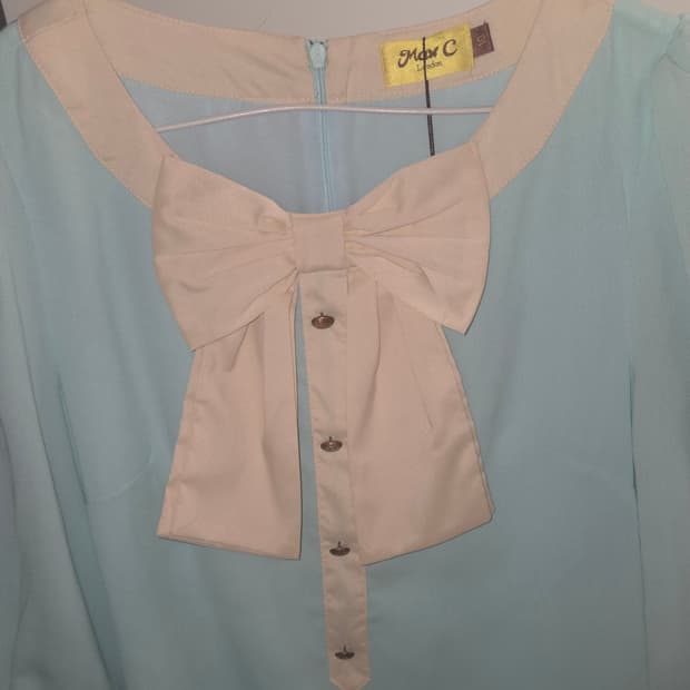 Max C London Vintage Mint Ribbon Dress