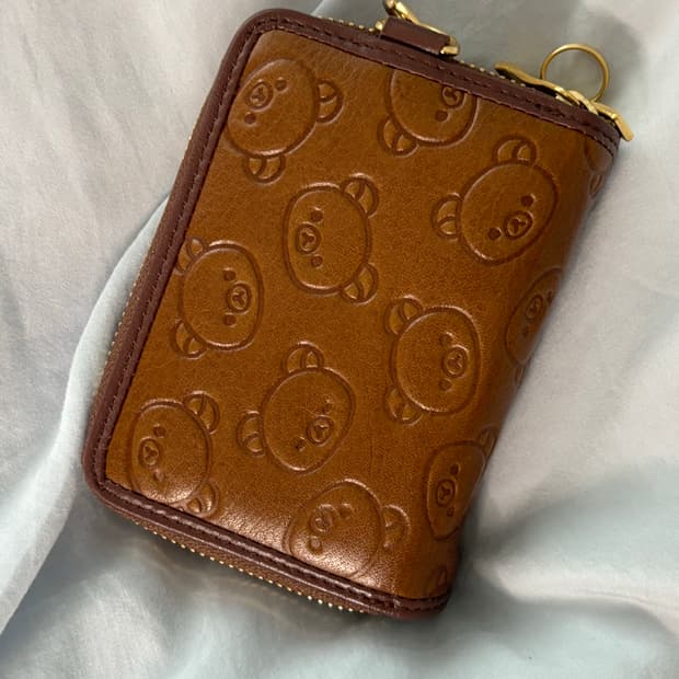 리락쿠마 키홀더 가죽 지갑