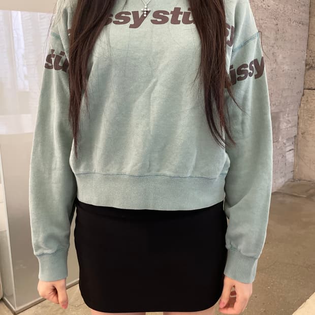 스투시 민트색 맨투맨