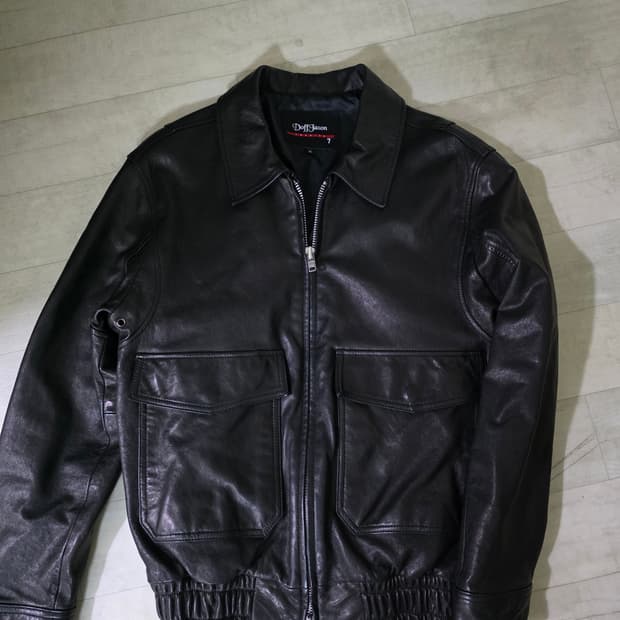 도프제이슨 a-2 프리미엄 베지터블 램스킨 레더 자켓 M