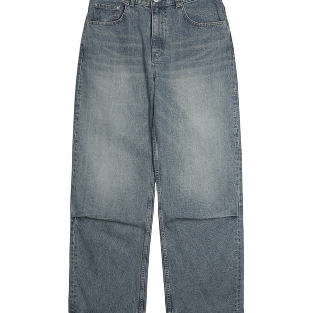 구해요) 산산기어 워싱 데님 팬츠 블루
