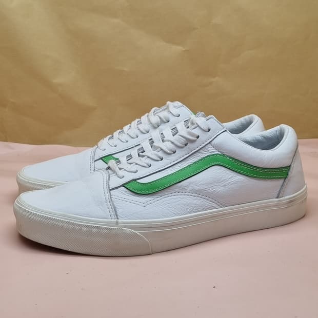 반스 레더 올드스쿨 그린 스니커즈 290