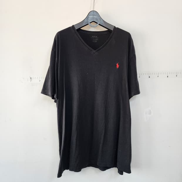 폴로 랄프로렌 블랙 브이넥 반팔 티셔츠