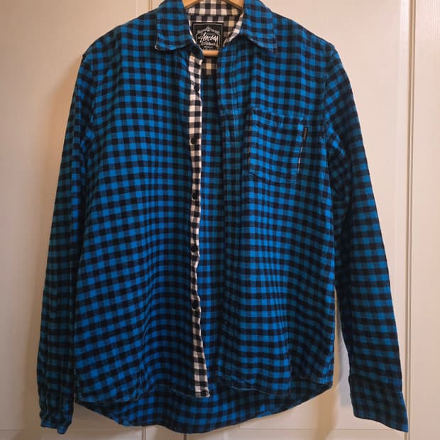 00s Stussy 스투시 헤비 플란넬 체크 셔츠 M