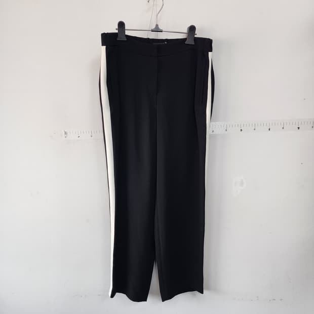 쉬즈미스 블랙 와이드 밴딩 팬츠