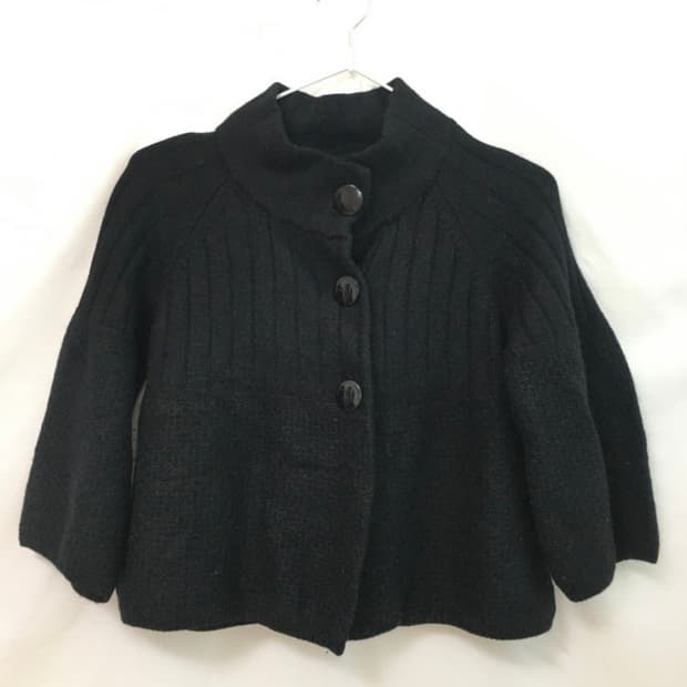 빈티지 플레어 7부 니트가디건