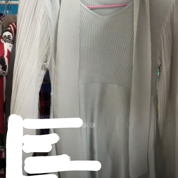 lovecannedfruit 럽캔 빈티지 그레이 블라우스+스커트 세트