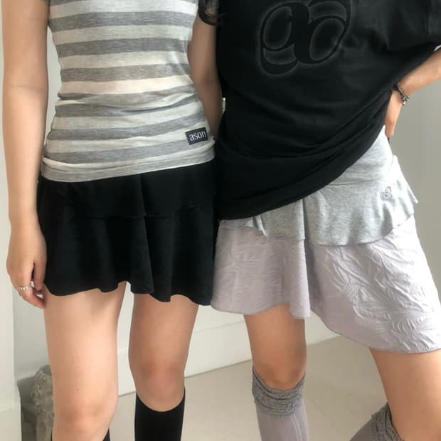 새상품) 애즈온 모아 프릴 스커트