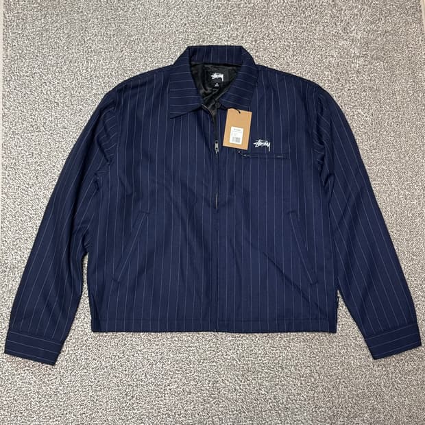 [S] 스투시 CDG 핀스트라이프 자켓 네이비