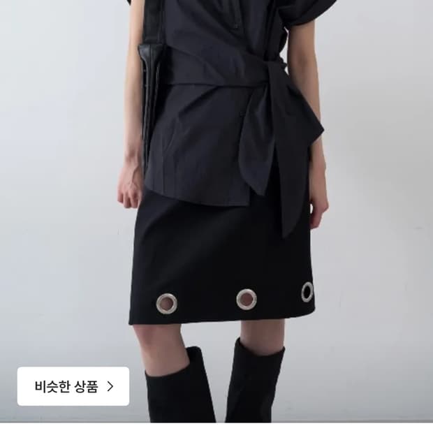 로웨어 roll up wrap shirts 롤업 셔츠 블랙