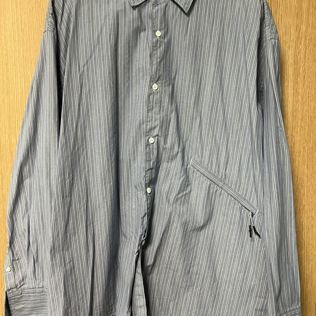 UNAFFECTED 22SS DADDY SHIRT BLUE STRIPE