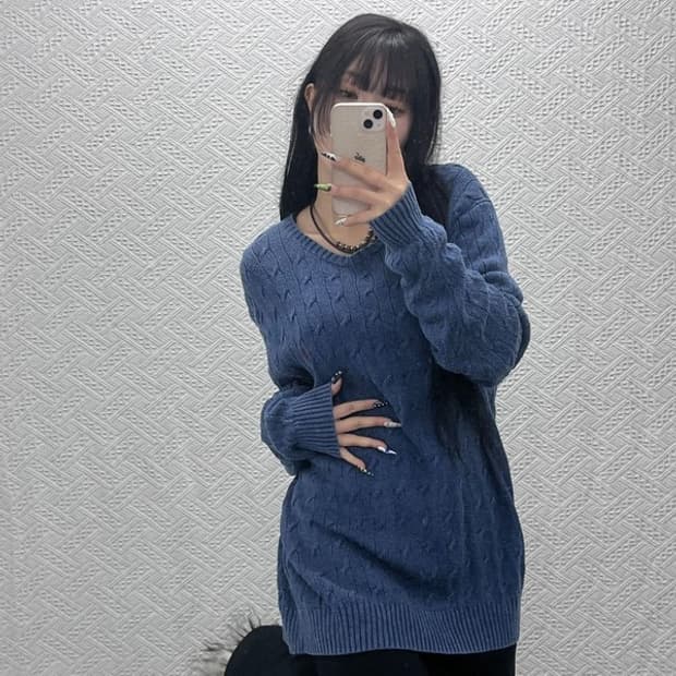 폴로 랄프로렌 캐주얼 크루넥 꽈배기 니트 XXL C08817