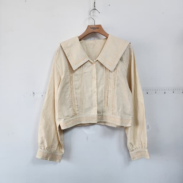 세일러 카라 레이스 블라우스