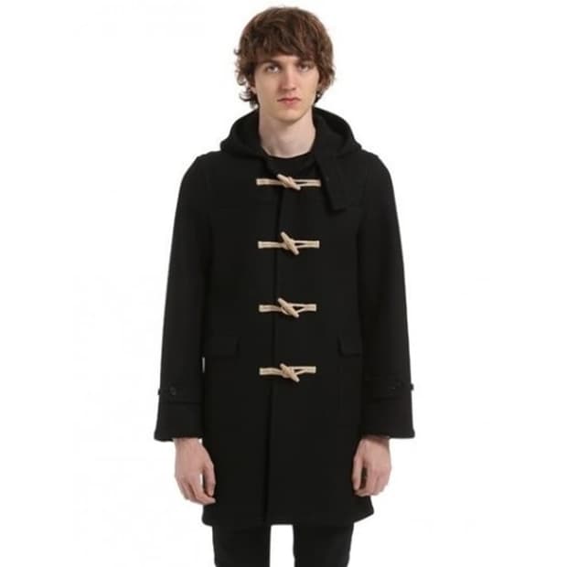 15fw 에디 생로랑 헤비멜튼 울 더플 코트