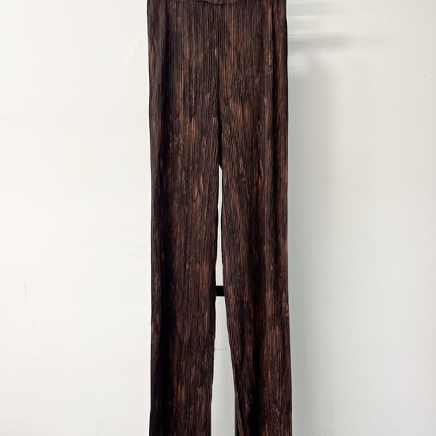 플리츠 플리즈 블리치드 플리츠 팬츠