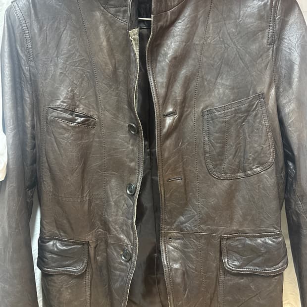 빠니깔레 양가죽 레더 자켓