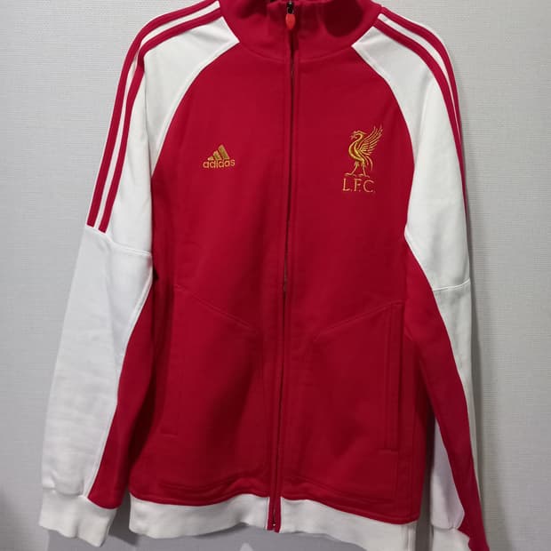 아디다스 리버풀 빨흰 레드 트랙탑 저지 져지집업 95/M
