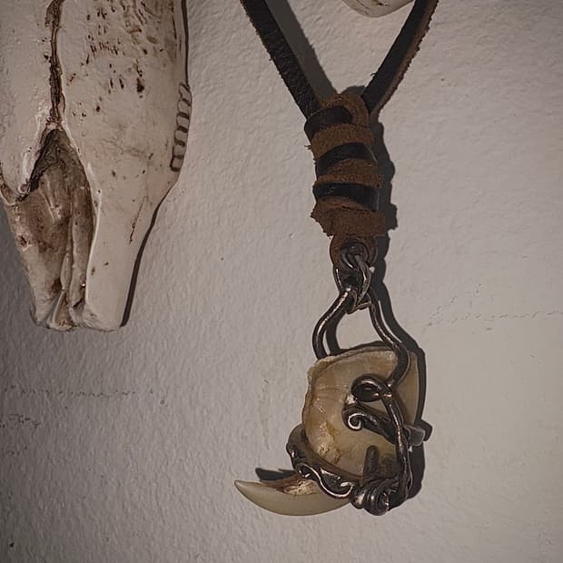 TTF✳️리얼 재규어 발톱 실버 핸드메이드 목걸이