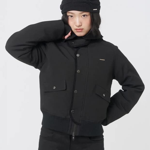 미세키서울 웰론 봄버 자켓 블랙