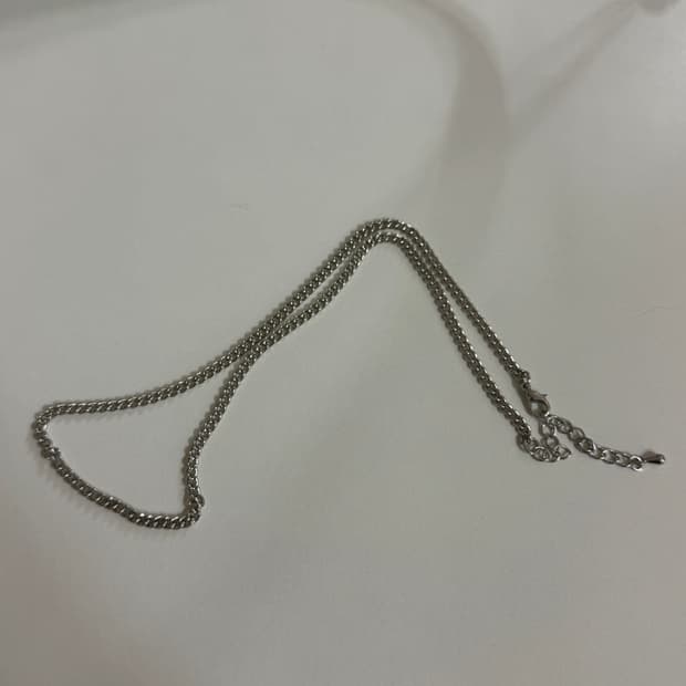 무신사 써지컬스틸 체인 목걸이 실버 줄 47cm