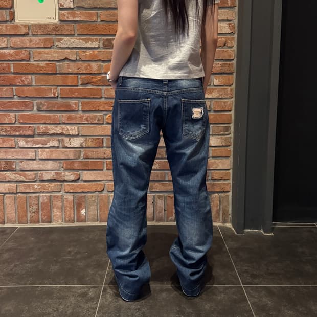 돌체앤가바나 빈티지 골드플레이트 데님 팬츠 50