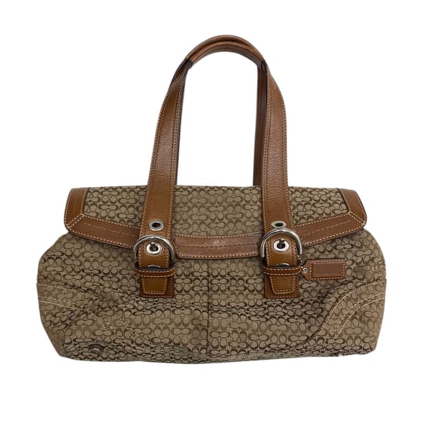 코치 y2k 시그니처 숄더백 (브라운)