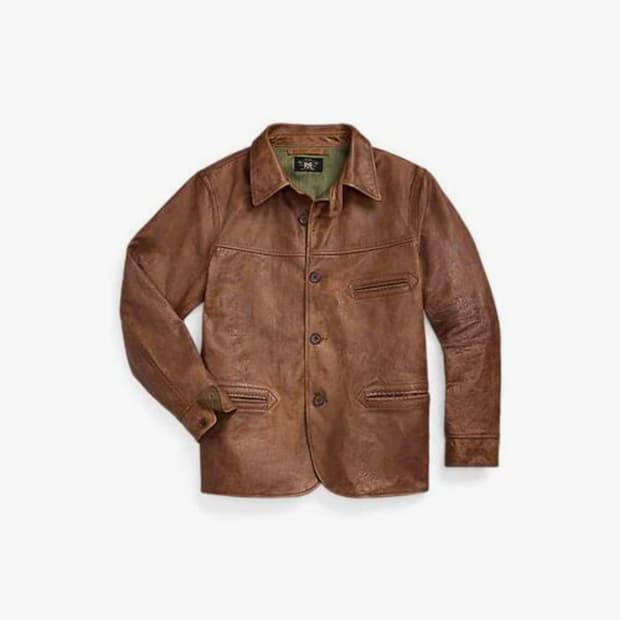 RRL 레더 카 코트