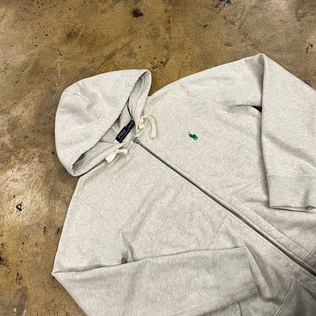 폴로 랄프로렌 그레이 후드집업