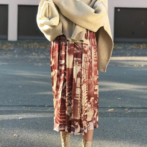 올드 셀린(CÉLINE) 피비 파일로 2018 SS 아카이브 실크 스커트