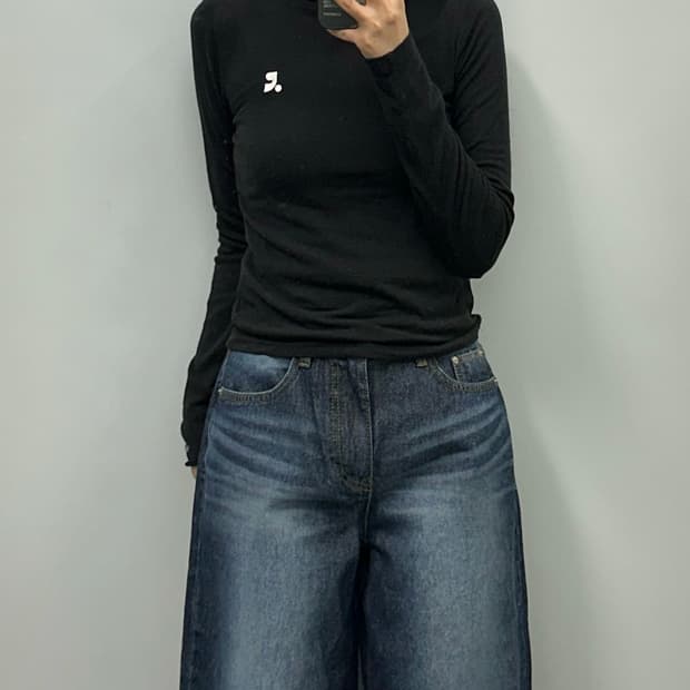 레스트앤레크레이션 RR 하이넥 롱 슬리브 탑