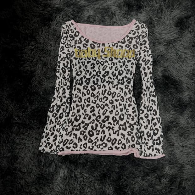 Baby Shoop 리버시블 레오파드 패턴 롱슬리브