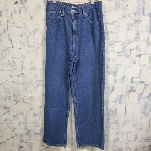 리바이스 여성 와이드핏 데님 청바지 