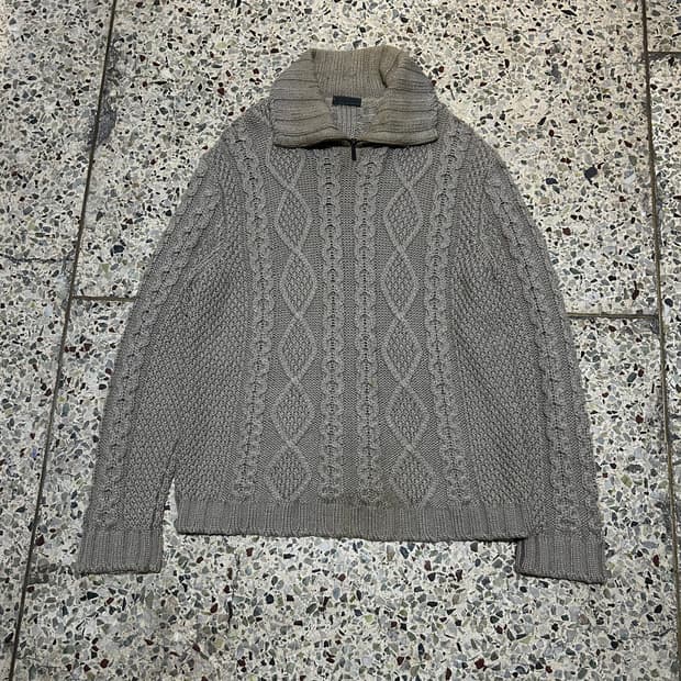 아이스 버그(iceberg) 숄카라 헤비코튼 니트