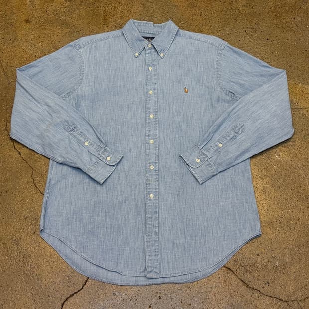 00s 미국 빈티지 폴로랄프로렌 헤지 청남방 데님셔츠 청셔츠