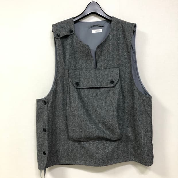 빔즈플러스 유나이티트애로우즈 아메카지 울 헤링본 베스트 조끼 _ 그레이