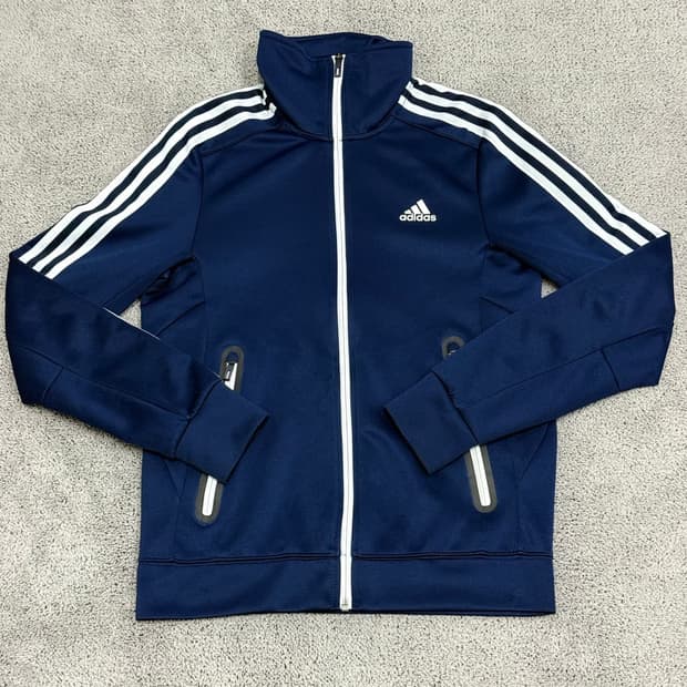 (100) 아디다스 삼선 져지 네이비