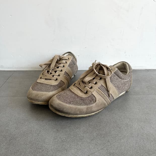 돌체앤가바나 2000s 베이지 레더 스니커즈
