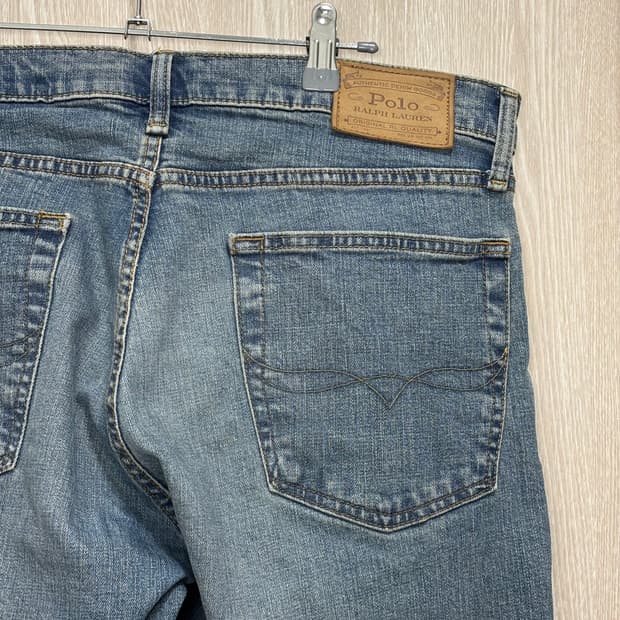 폴로 QR코드 햄튼 스트레이트핏 데님팬츠34"