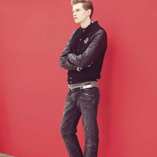 발망 SS10 레더 바시티 자켓