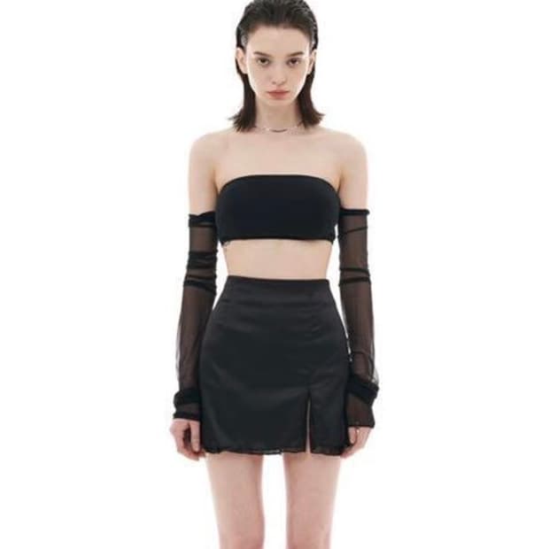 보헤미안서울 새틴 스커트 s