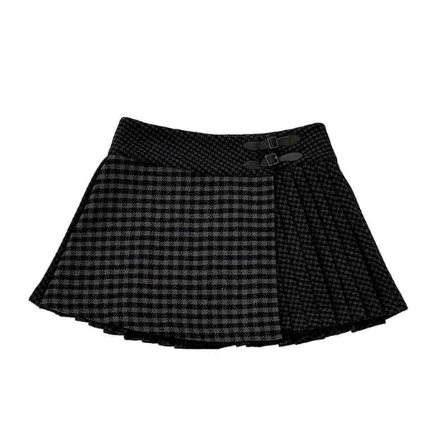 소프트서울 믹스 패턴 랩 스커트