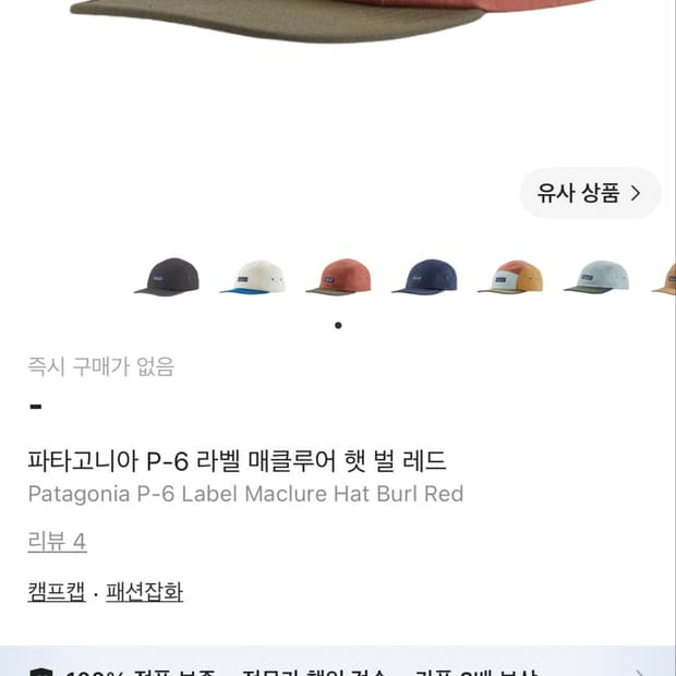 파타고니아 캠프캡